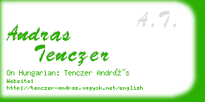 andras tenczer business card